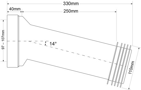 труба фановая 330 mcalpine mrwc9