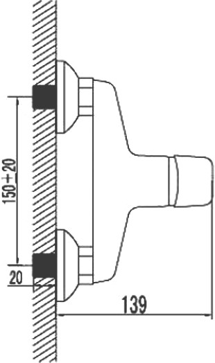 смеситель для душа dorff f8620000