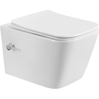 Унитаз подвесной BelBagno Kraft BB7106CH-TOR-BS/SC безободковый, с функцией биде, торнадо, с сиденьем микролифт, белый