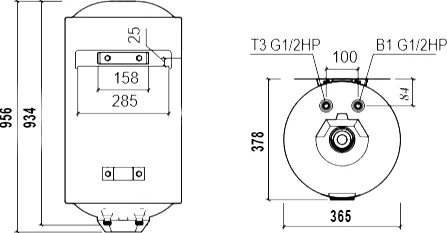 накопительный водонагреватель thermex titaniumheat 70 v slim электрический