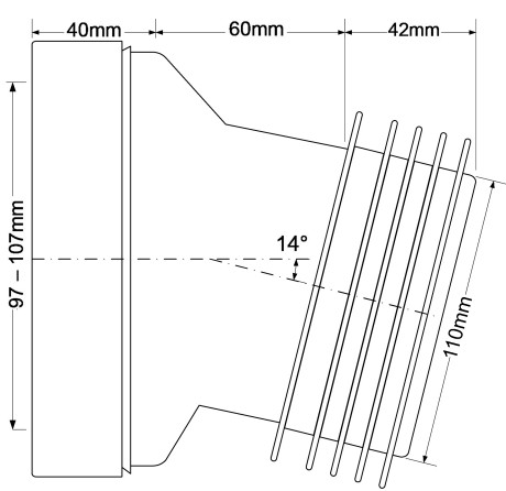 труба фановая 142 mcalpine mrwc10