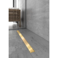 Душевой лоток Berges B1 Keramik 900 092020 с решеткой Золото глянец