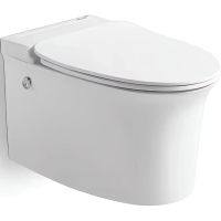 Унитаз подвесной Ceruttispa Nautilus Aria Pulse CT10195 импульсный, безободковый, с сиденьем микролифт, белый