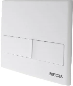 клавиша для инсталляции berges novum l4 040014 для унитаза, абс-пластик, белая глянцевая