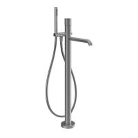 Смеситель для ванны Gessi Habito Cesello 70428#031 напольный, с ручным душем, цвет хром