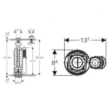 сливная арматура geberit typ 290 282.300.21.2 хром глянцевый