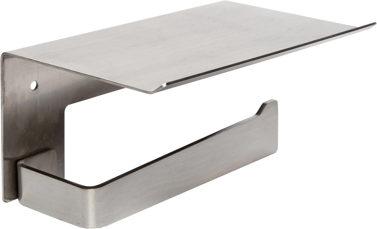 Держатель туалетной бумаги Mediclinics Aura AI2003CS с полкой для телефона, satin finish