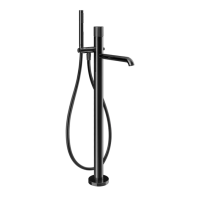 Смеситель Gessi Habito Rigato 70528#706 для ванны напольный, с ручным душем, цвет Black Metal PVD