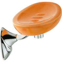 Мыльница Stil Haus Zefiro ZE09(08-AR) настенная, хром/оранжевый