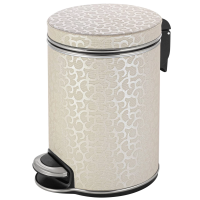 Мусорное ведро 3л, бежевый хром Geralis Flower V-FLH-M