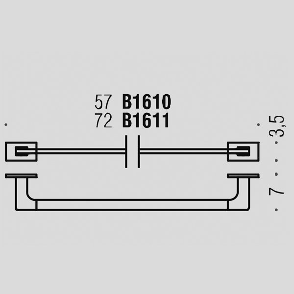 Colombo Design Look Полотенцедержатель 72см, хром