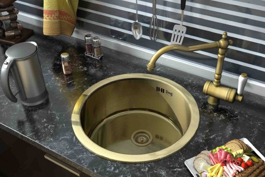 кухонная мойка zorg inox pvd szr-500-bronze