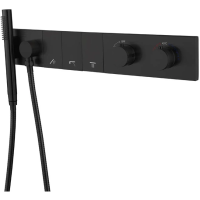 Термостат для ванны Boheme Zodiac 133-SYS-B встраиваемый, черный матовый