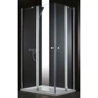 Душевой уголок Cezares Elena 100x90 см текстурное стекло ELENA-W-AH-2-100/90-P-Cr-L