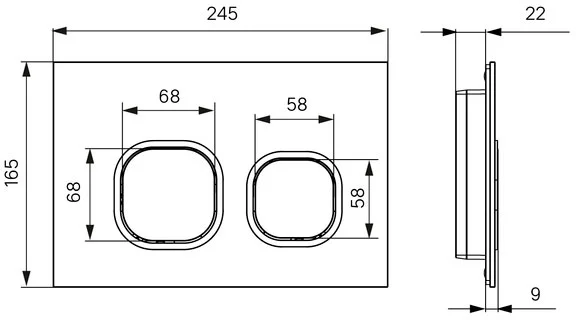 кнопка для инсталляции iddis uniglass ung01gbi77 стекло, черная