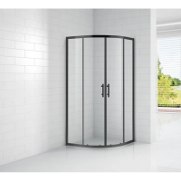 Душевой уголок Cezares Eco 90x90 ECO-O-R-2 профиль Черный стекло прозрачное