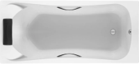 Акриловая ванна Roca BeCool 180x80 см, встраиваемая, белая, с каркасом, с ручками, со сливом-переливом