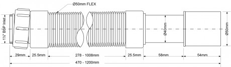 гофра 47-120 см 1 1/2"-40*50 mcalpine mrmf2-12