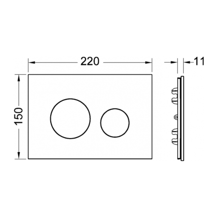 лицевая панель tece teceloop modular 9240674 стекло черный alape и emco