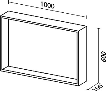 зеркало sanvit контур glass 100