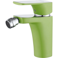 Смеситель D&K Berlin.Humboldt DA1432212 для биде, без донного клапана, хром/зеленый