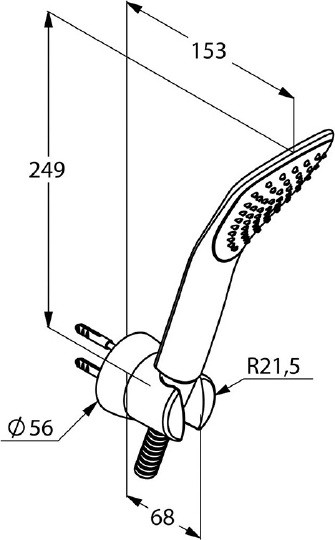 душевой гарнитур kludi fizz 6765005-00