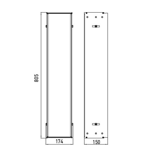 встраиваемая монтажная рама emco asis module 2.0 9750 000 51 хром