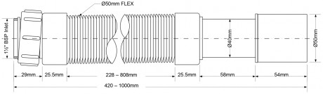 гофра 100 см 1 1/2"-40*50 mcalpine mrmf2