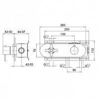 смеситель для душа fantini icona classic 53 02 r272b термостат