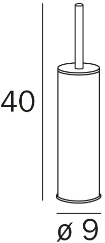Ёршик для унитаза Inda My love AV014BNE с запасной щеткой, черный матовый