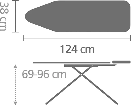 Гладильная доска Brabantia B 410345 124x38, весенняя зелень