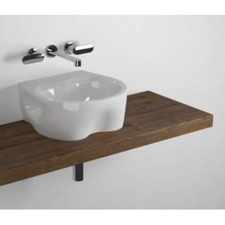 раковина flaminia void vd44l подвесная, 44x18 см, белый