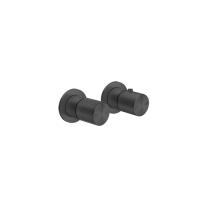 Смеситель Gessi Habito Rigato 70536#706 для душа, встраиваемый, термостатический, с перелючателем на 3 положения, внешняя часть, цвет Black Metal PVD