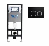 Инсталляция для унитазов WeltWasser WW AMBERG 506 BL с черной кнопкой смыва