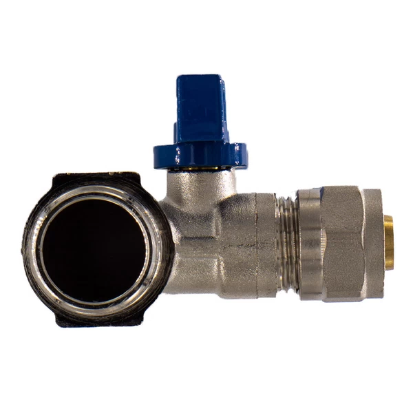 коллектор 3/4 вр(г) х 2 выхода 16 обж(ц) х 3/4 нр(ш) с шаровыми кранами (c2mp3416/17359)