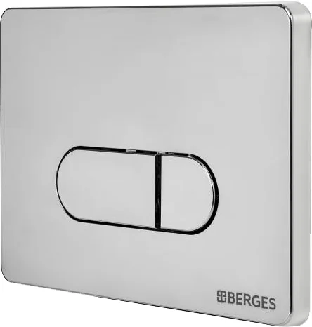 клавиша для инсталляции berges novum d3 040033 для унитаза, абс-пластик, хром