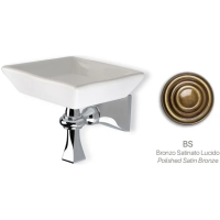 Мыльница Stil Haus Prisma PR09(25-BI) настенная, бронза/белый