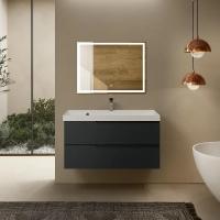 Тумба под раковину AQUAme S3 100 AQM900310GM подвесная цвет Антрацит