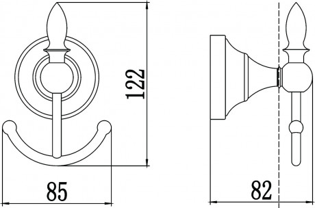 Крючок двойной Savol 68B S-06854B