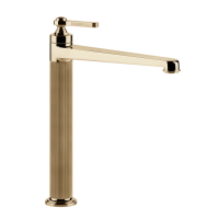 Смеситель Gessi Venti20 65003#735 для раковины, на 1 отв., высокий, с донным клапаном, цвет Warm Bronze PVD