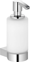 Дозатор для мыла пены с держателем Keuco Plan 14957 019000 опаловое матовое стекло хром глянец