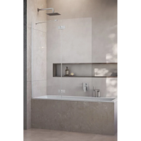 Шторка на ванну Radaway Essenza Brushed Nickel PND II 100 Left 110002100-91-01L 100 см L, профиль никель матовый, стекло прозрачное
