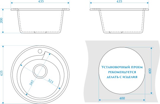 кухонная мойка zett lab модель 43 t004q004 черная
