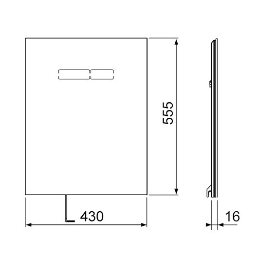 кнопка для инсталляции tece tecelux sen-touch 9650003 с сенсорными клавишами