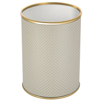 Мусорное ведро 7,5л, белый золото Geralis Romb M-RWG-S