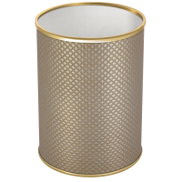 Мусорное ведро 7,5л, темно-бежевый золото Geralis Romb M-RBG-S