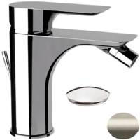 Смеситель Remer Infinity I20XV для биде, с донным клапаном, нержавеющая сталь Смеситель Remer Infinity I20XV для биде, с донным клапаном, нержавеющая сталь