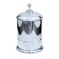 Ведро для мусора Boheme Brillante 10437 цвет хром