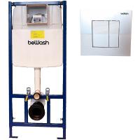 Инсталляция beWash BW74 K500RZVP0300MKK00000 для унитаза, с клавишей смыва хром матовый
