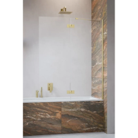 Шторка на ванну Radaway Essenza Brushed Gold PND II 110 Right 110002110-99-01R 110 см R, профиль золото, стеклой матовый, стекло прозрачное